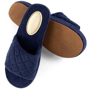 NEW SHIRALEAH Women’s Platform Terry Pool Slides in Navy Blue